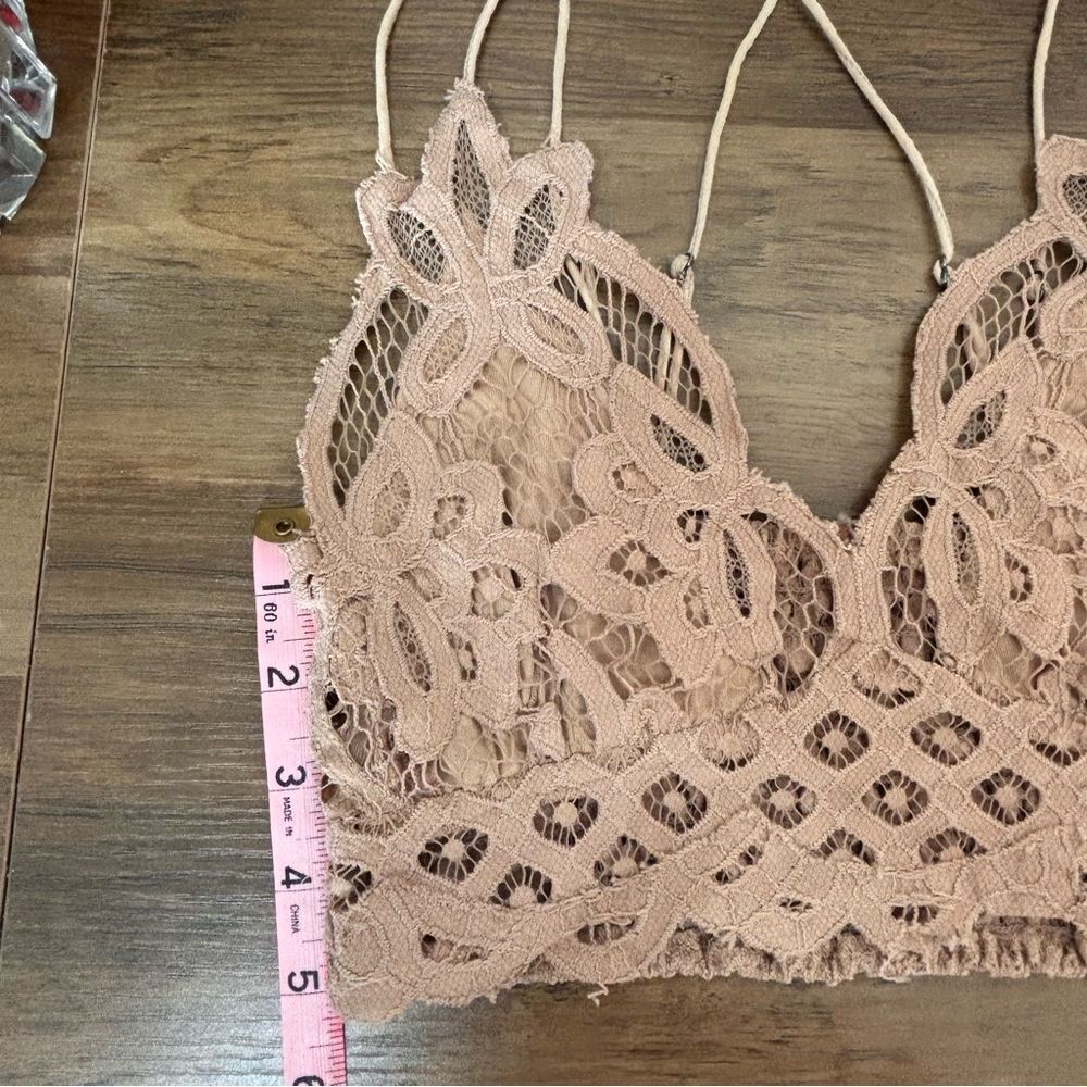 Free People Nude Adella Longline Bralette size S - Picture 6 of 7